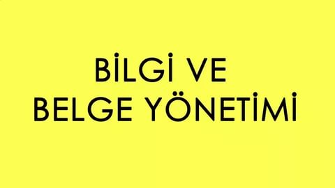 Bilgi ve Belge Yönetimi Taban Puanları