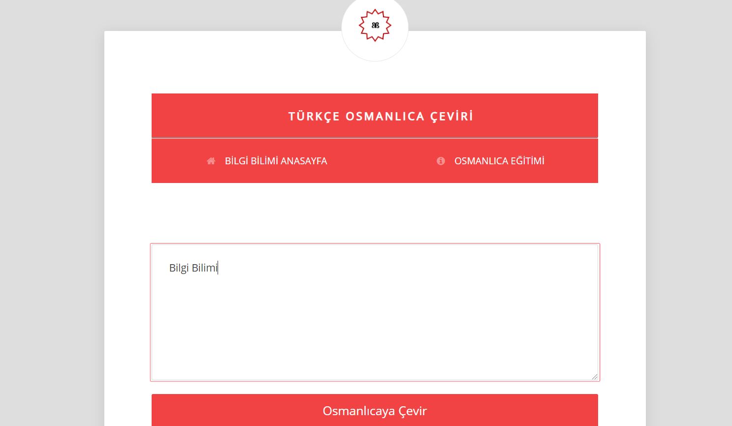 Türkçe Osmanlıca Çeviri