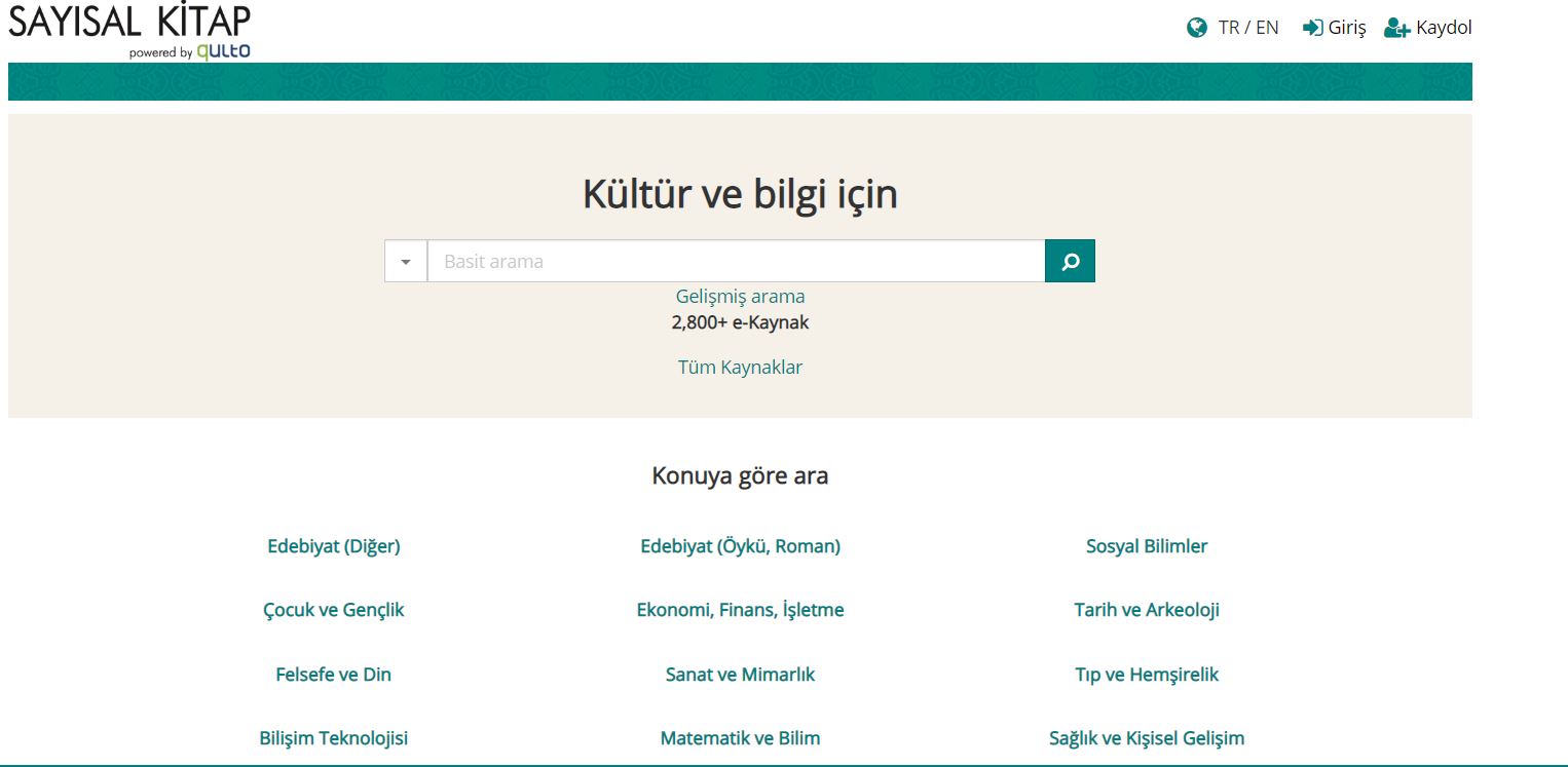 Sayısal Kitap: Türkçe Dijital Kütüphane