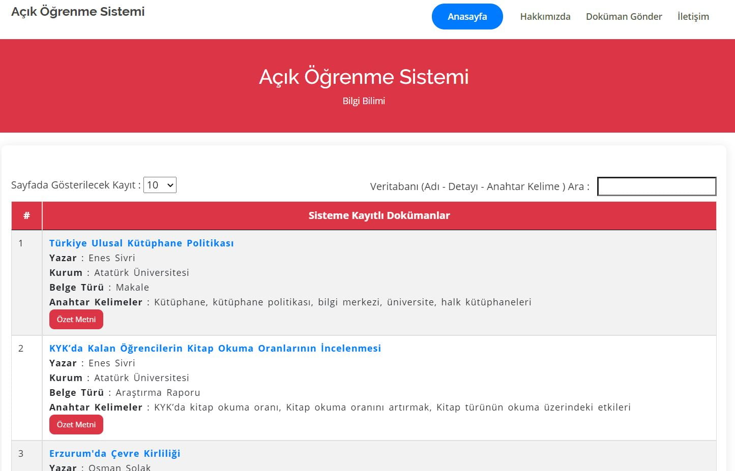 Bir Açık Erişim Denemesi: Bilgi Bilimi Açık Öğrenme Sistemi