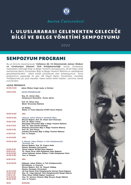 Uluslararası Gelenekten Geleceğe Bilgi ve Belge Yönetimi Sempozyumu